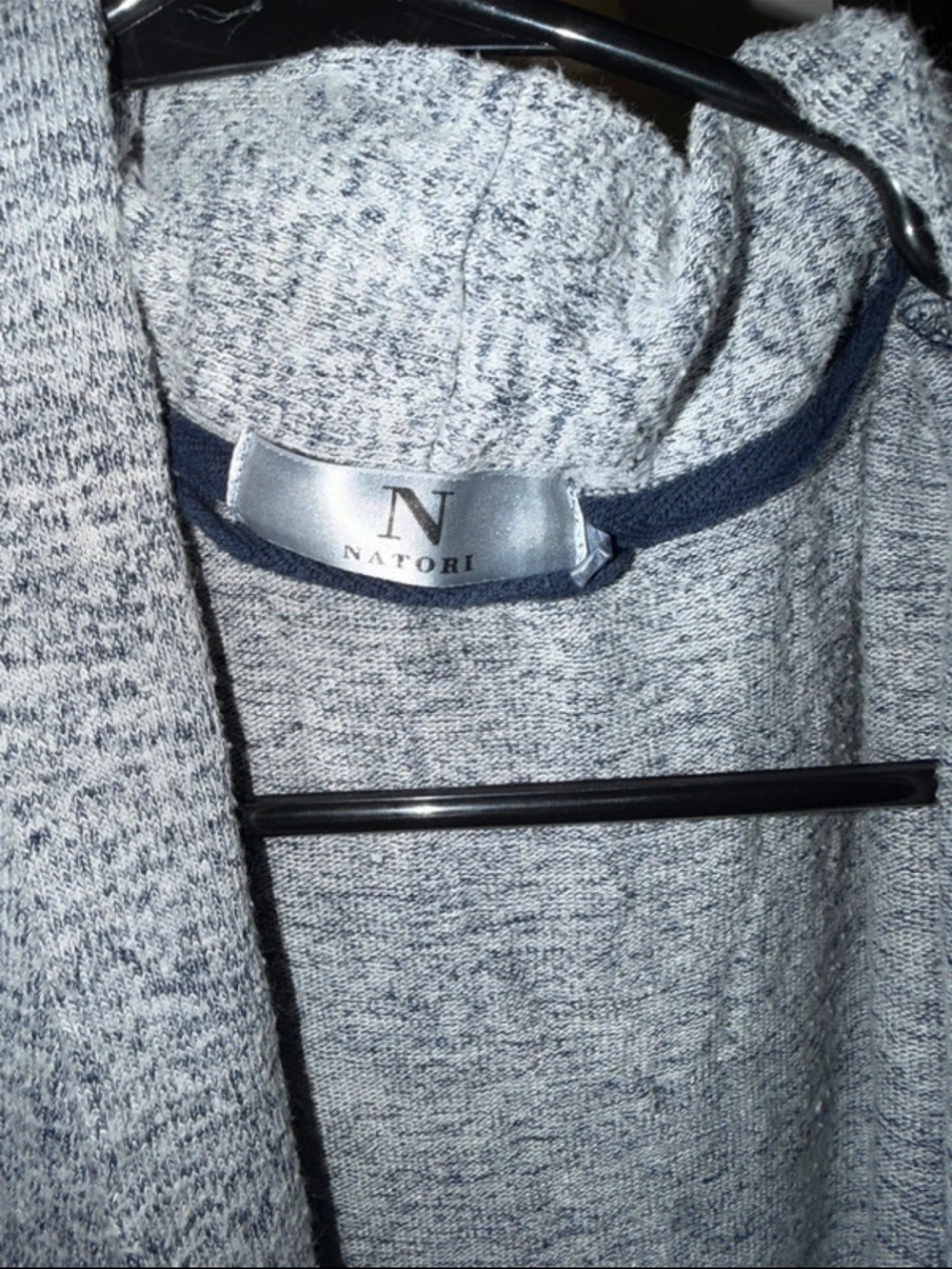 Natori Heather Gray Open-Front Knit Robe - Picture 3 of 3